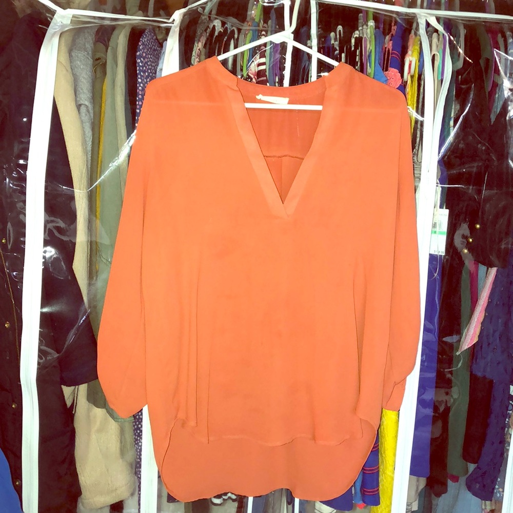 Pink Blush rust/orange blouse